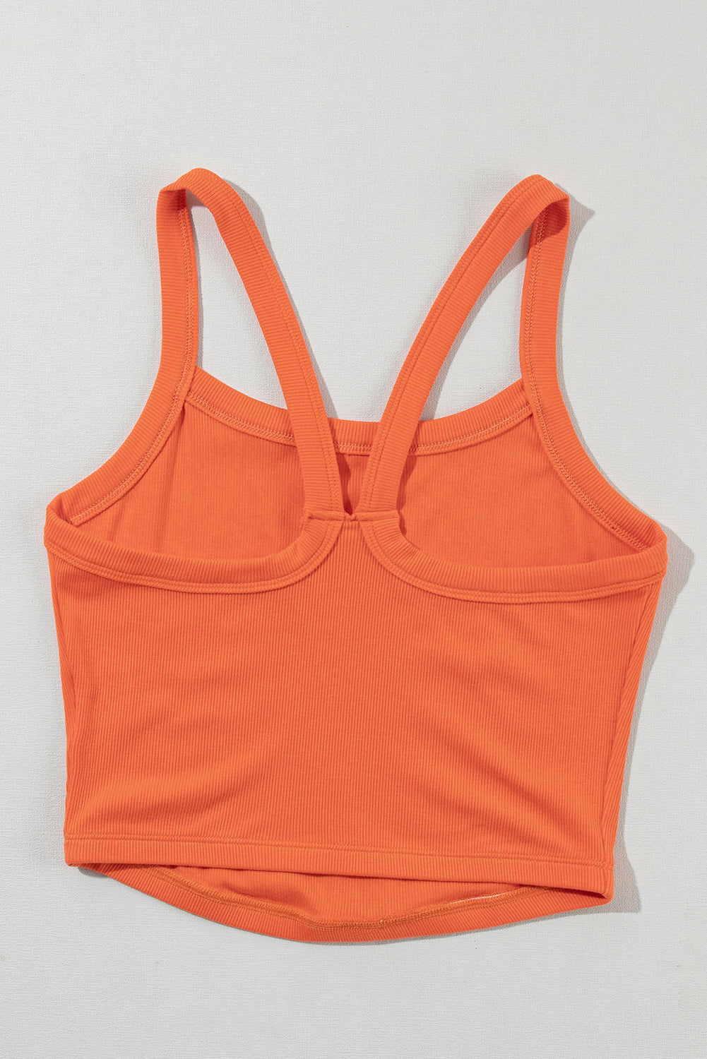 Pear Green Athletic Ribbed Cropped Cami Top