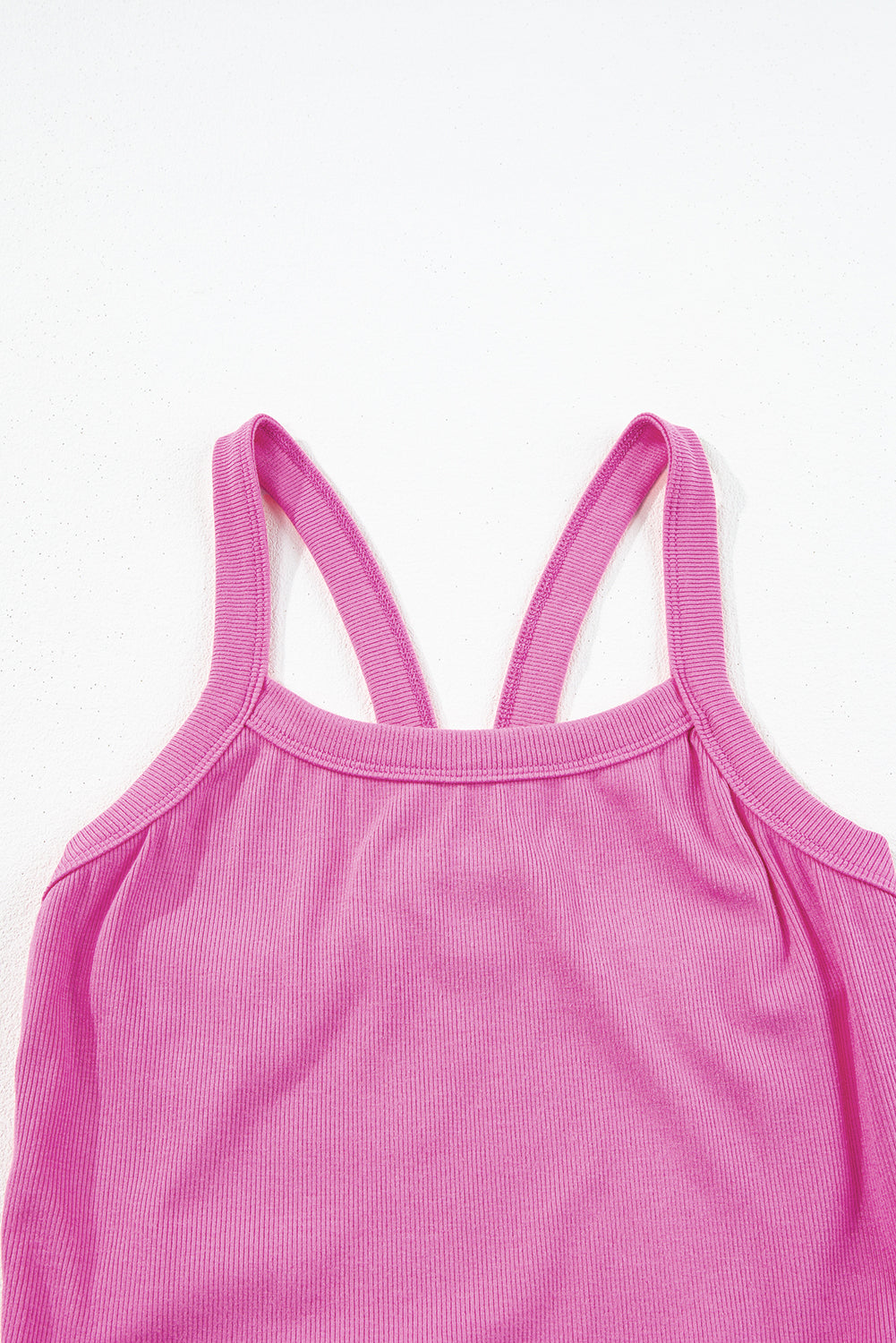 Pear Green Athletic Ribbed Cropped Cami Top