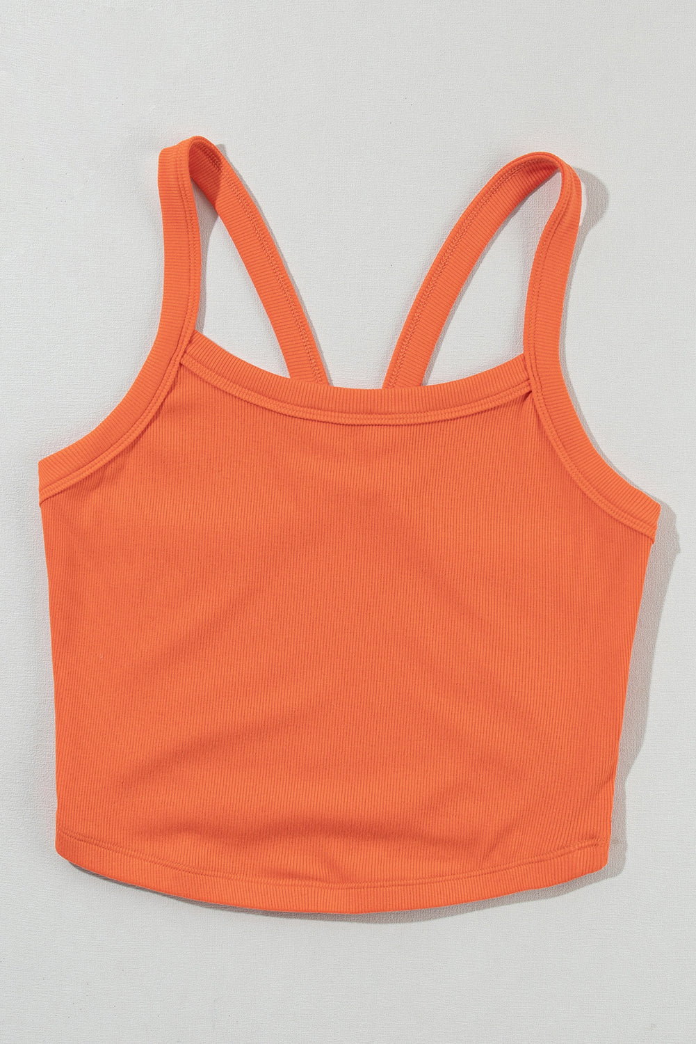 Pear Green Athletic Ribbed Cropped Cami Top