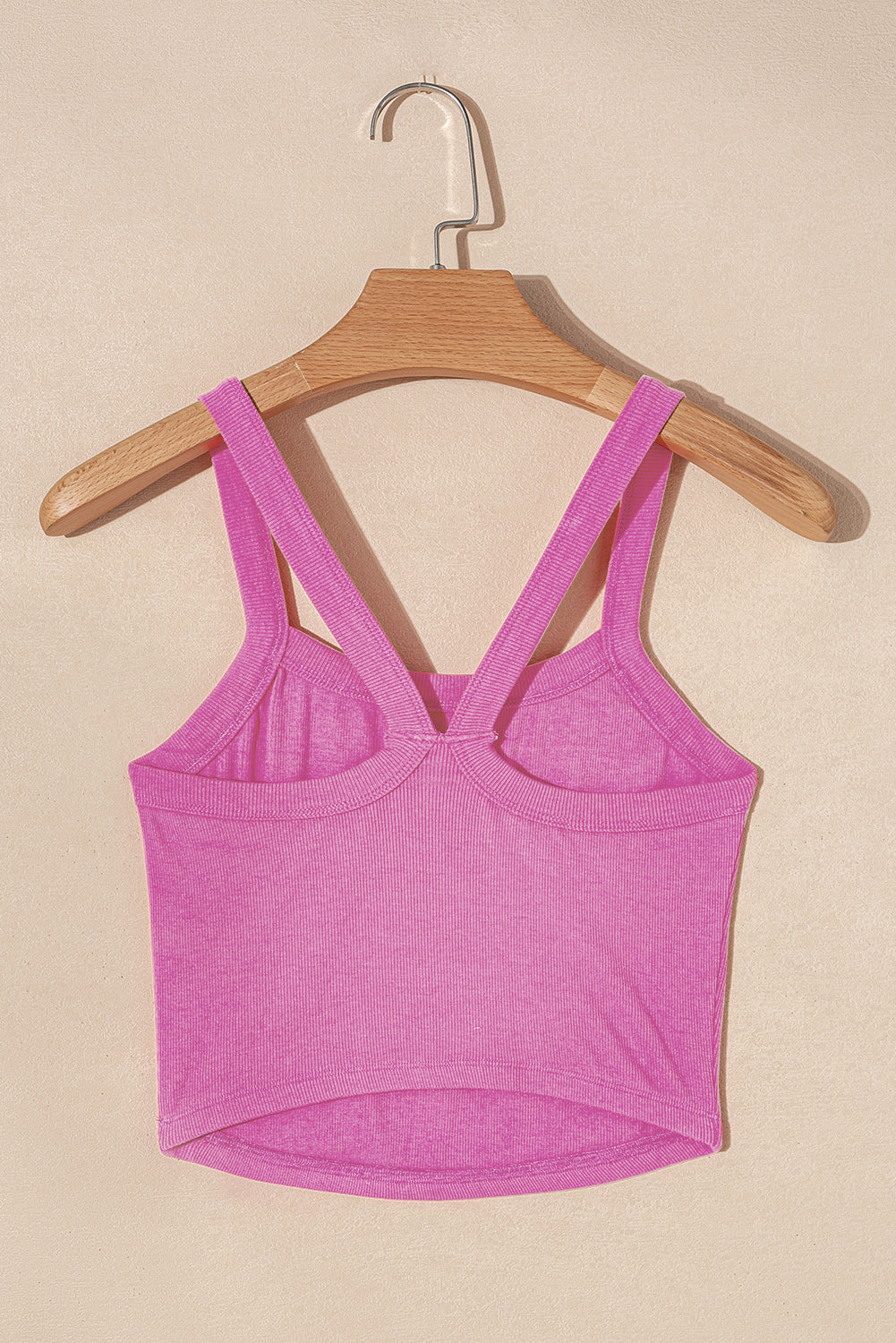 Pear Green Athletic Ribbed Cropped Cami Top