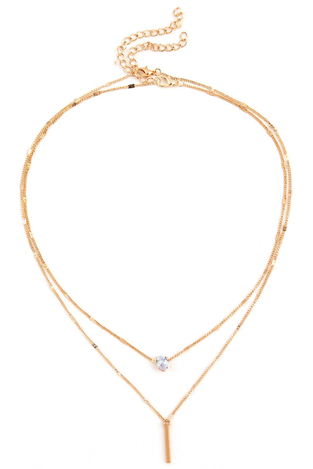 Pear Pendant Stacked Necklaces