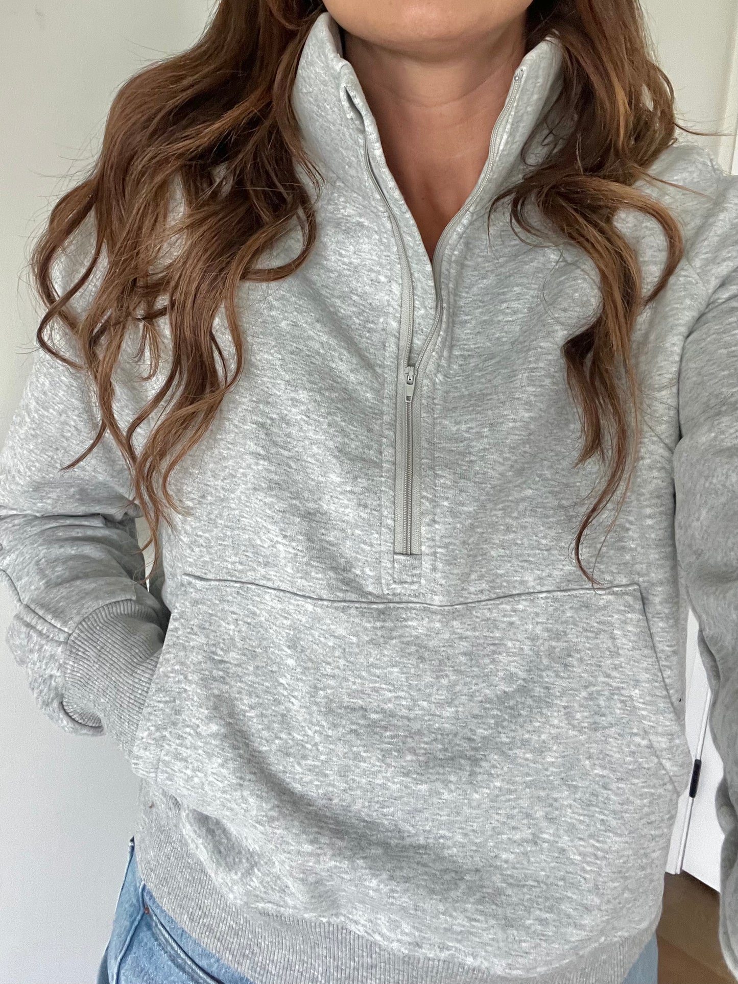 1/2 Zip Stand Collar Sweatshirt