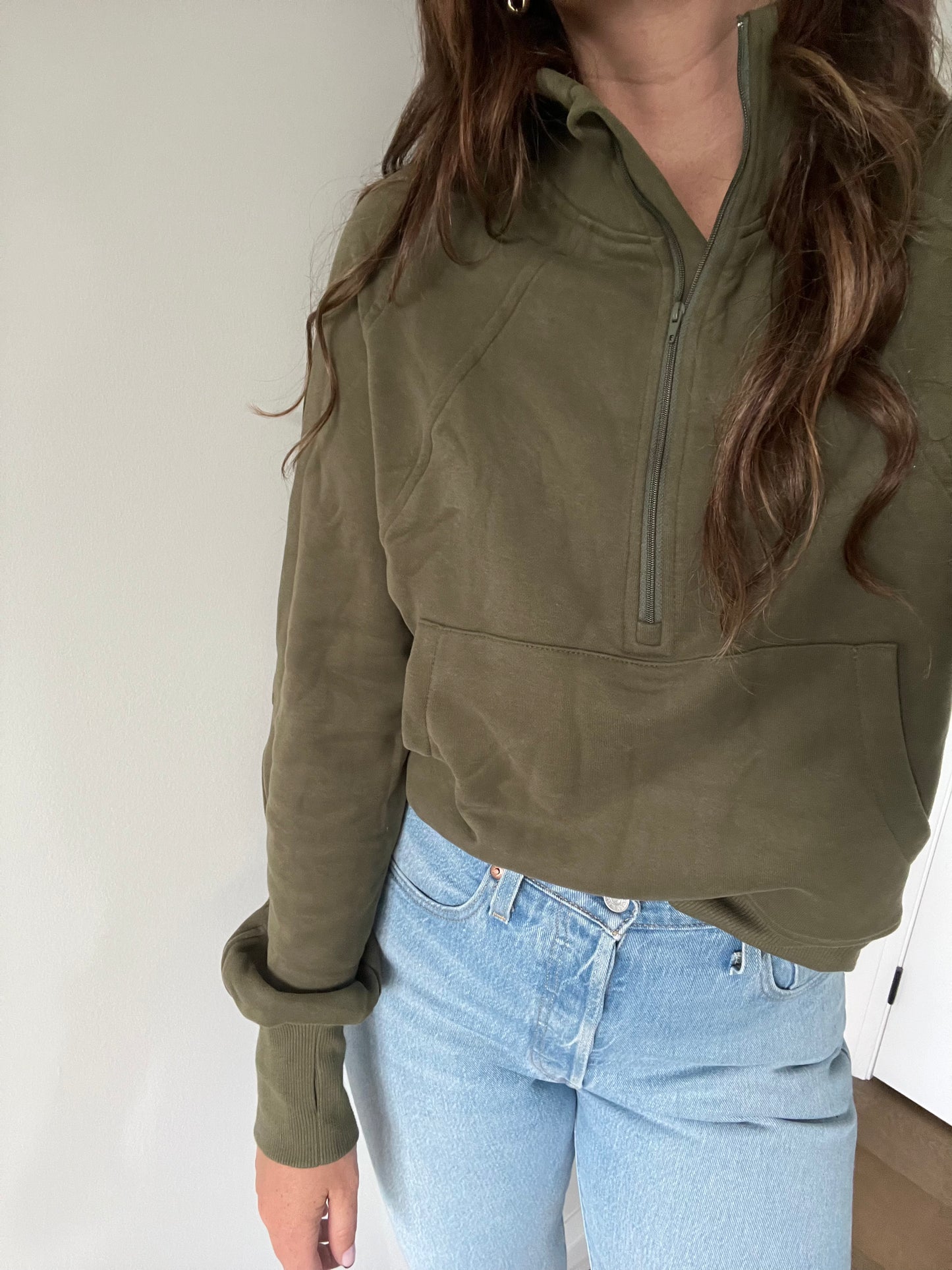 1/2 Zip Stand Collar Sweatshirt