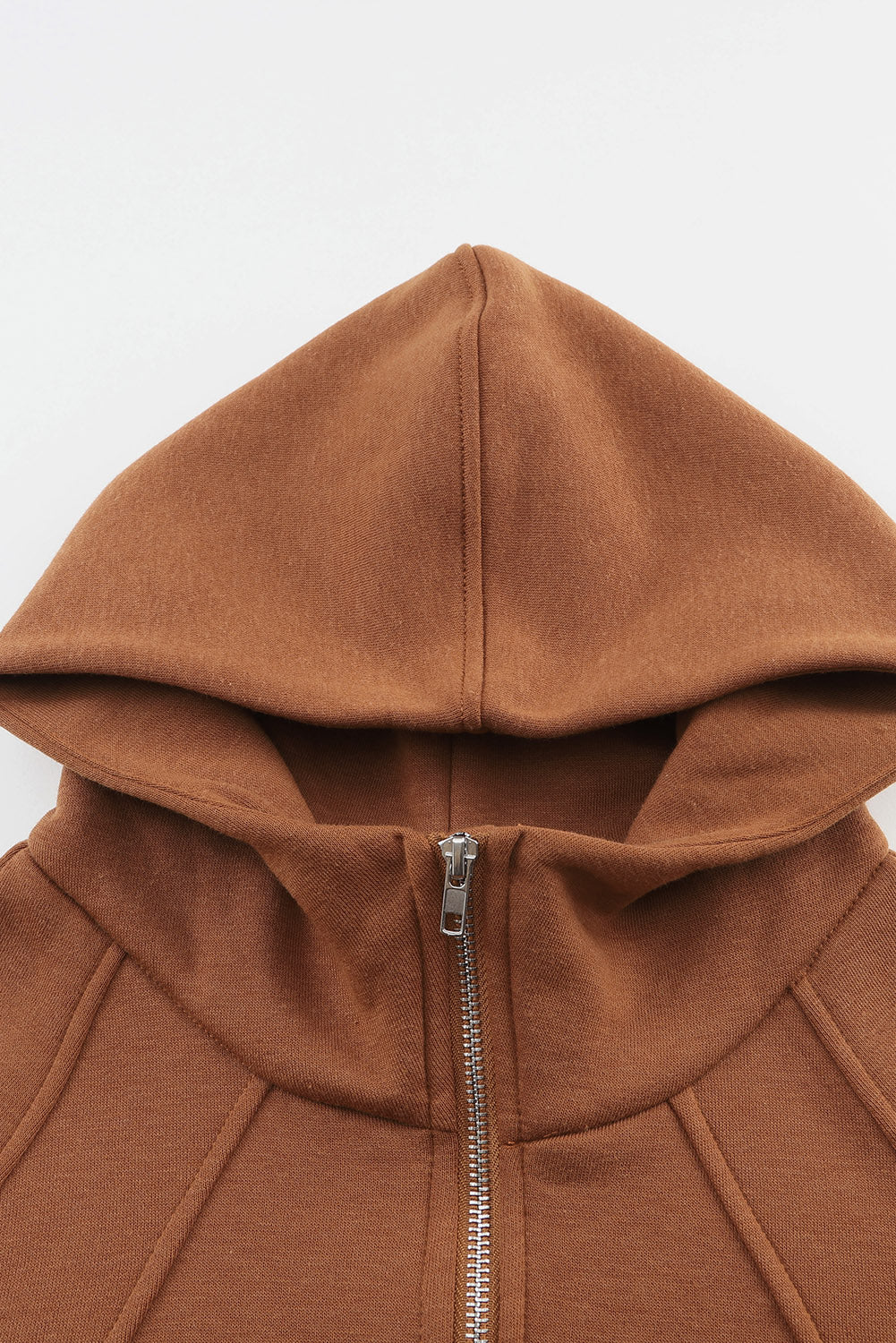 Burnt Orange Crop Hoodie