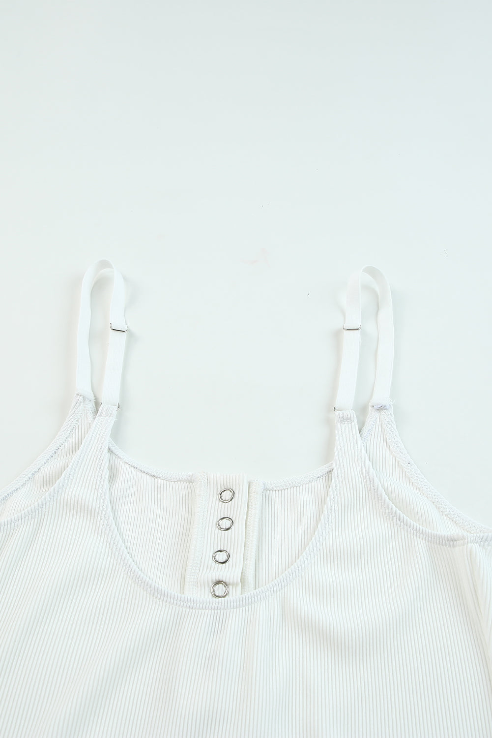 White Ribbed tank Bodysuit