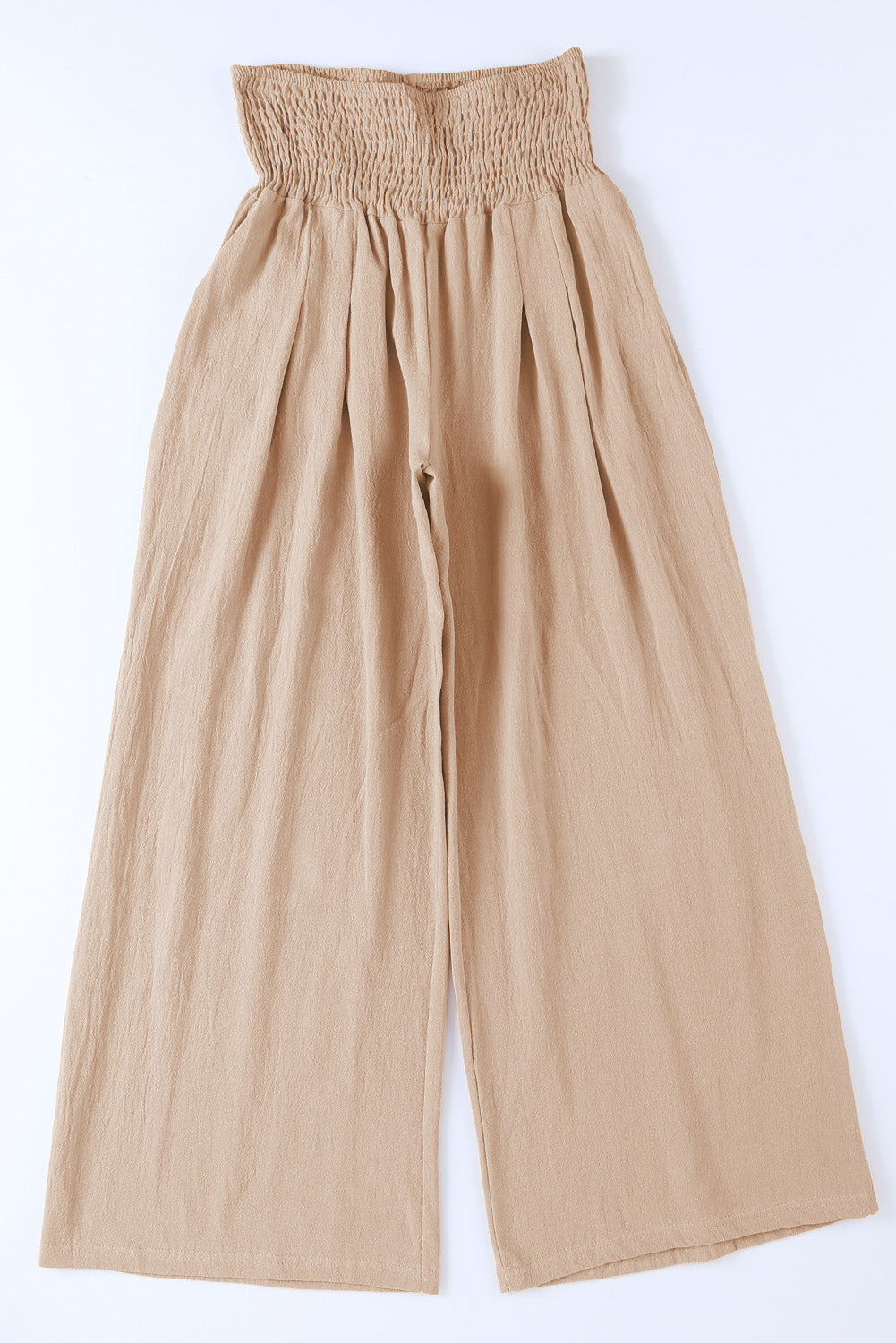 Khaki Wide-leg linen Pants