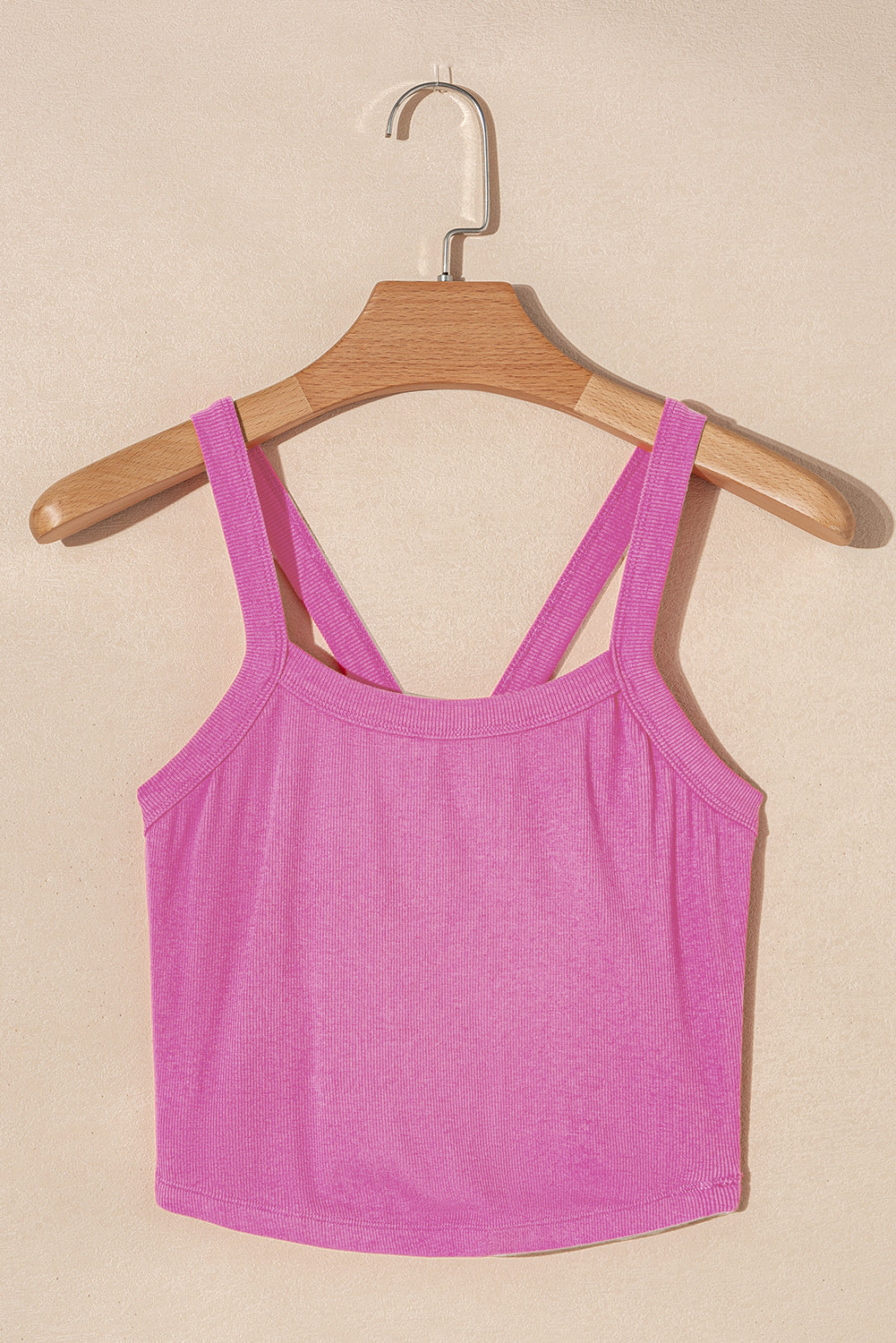 Pear Green Athletic Ribbed Cropped Cami Top