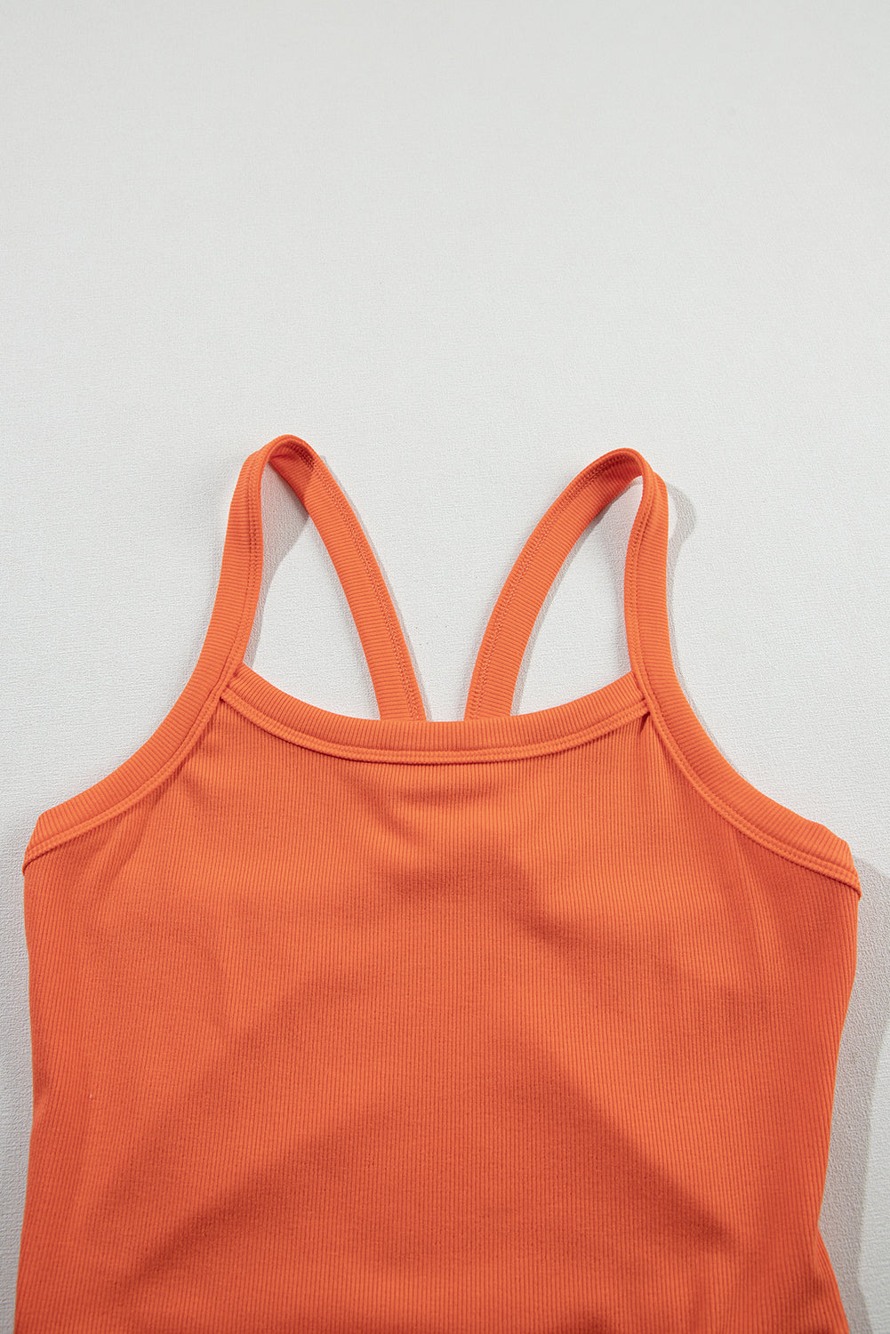 Pear Green Athletic Ribbed Cropped Cami Top