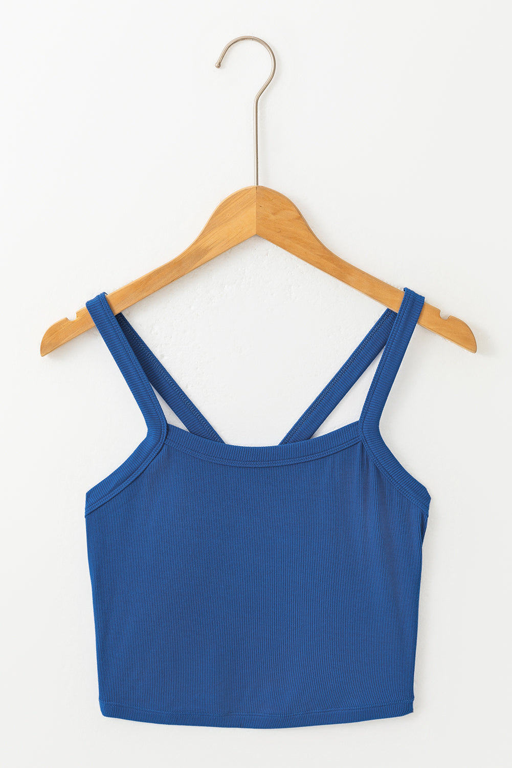 Pear Green Athletic Ribbed Cropped Cami Top