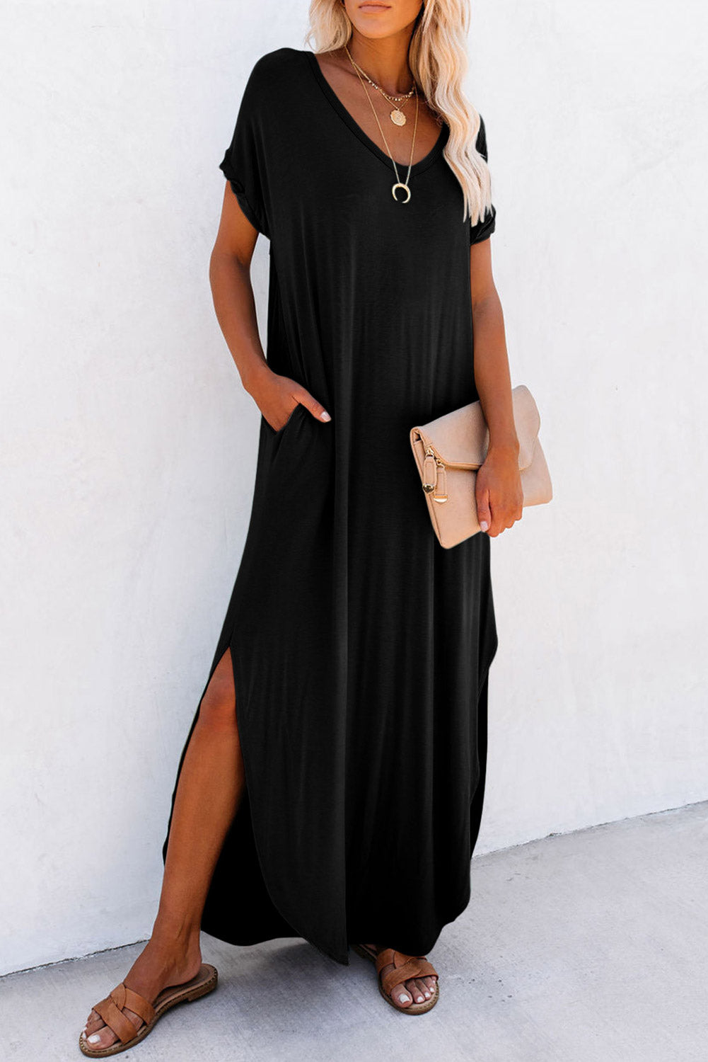 Black shirt dress with pockets hotsell