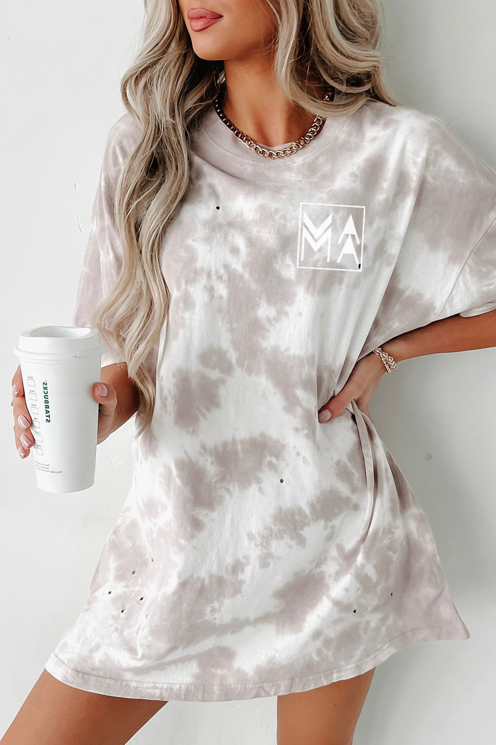 Tie Dye MAMA Oversized Tshirt