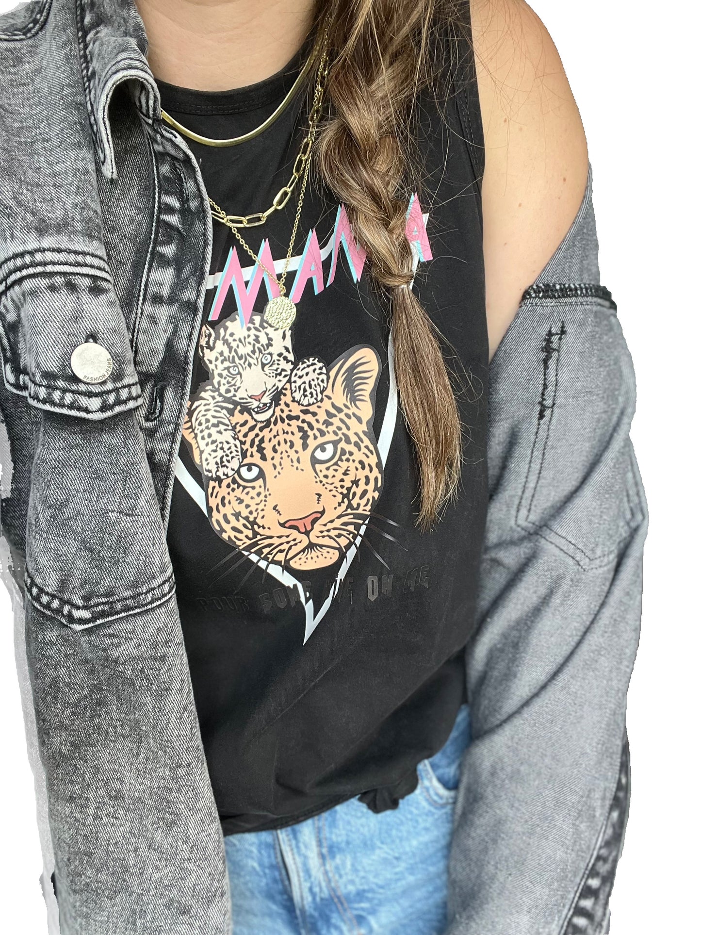 Grey Bleach Wash Denim Jacket