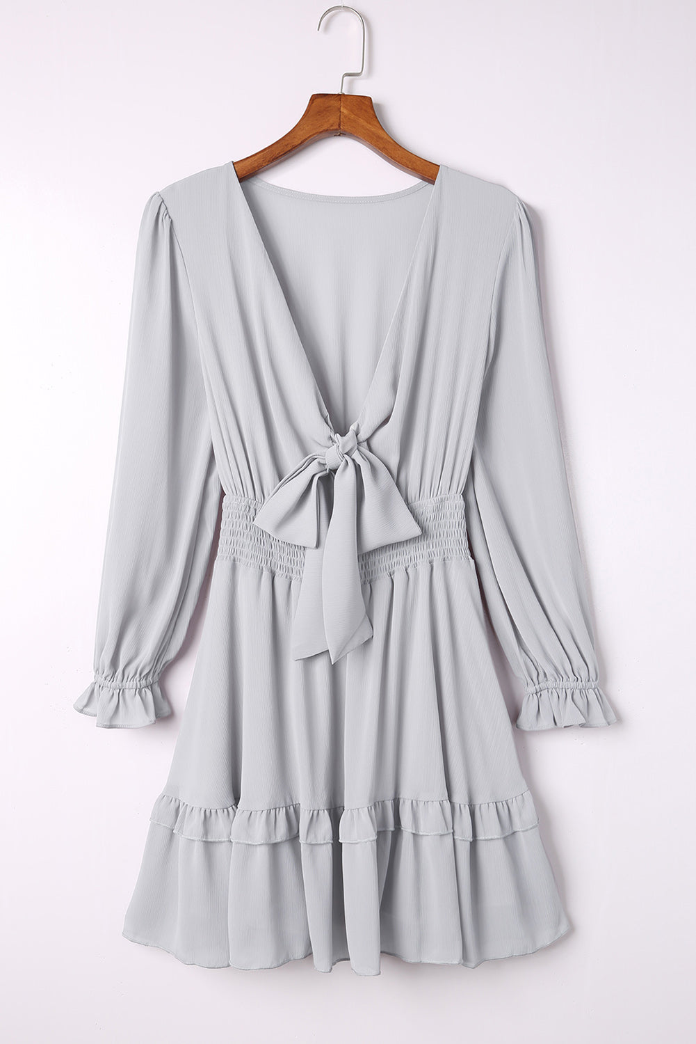Grey Lantern Sleeve Dress