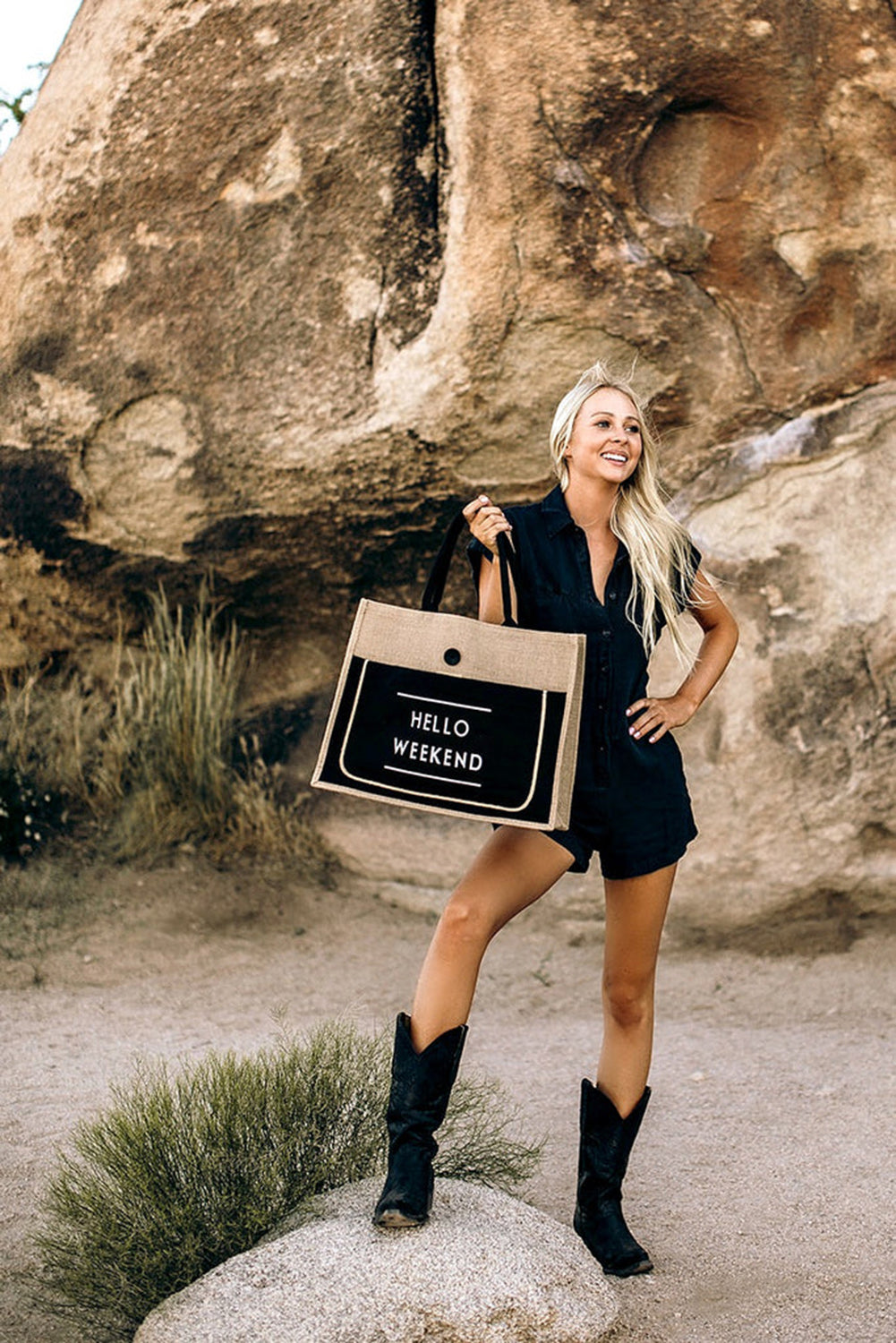 Hello Weekend Beach Handbag