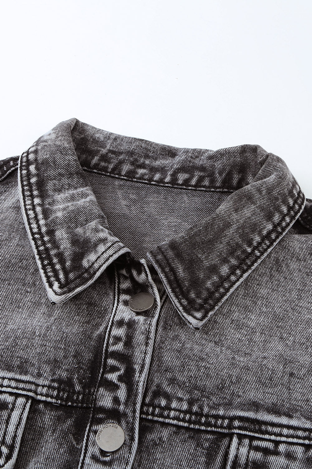 Grey Bleach Wash Denim Jacket