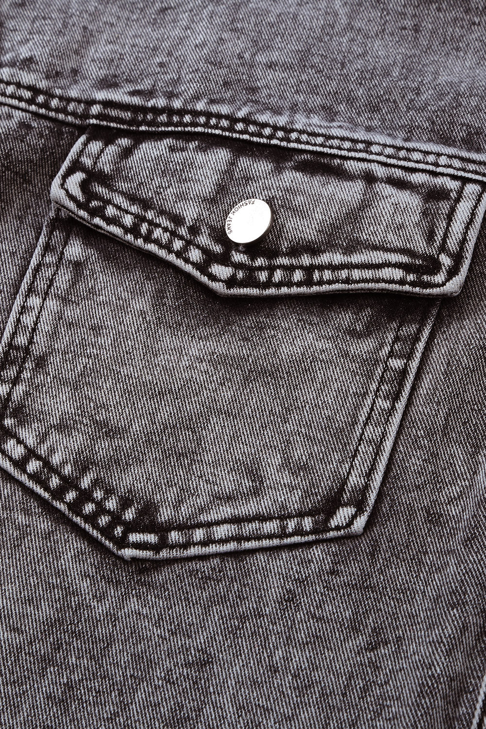 Grey Bleach Wash Denim Jacket