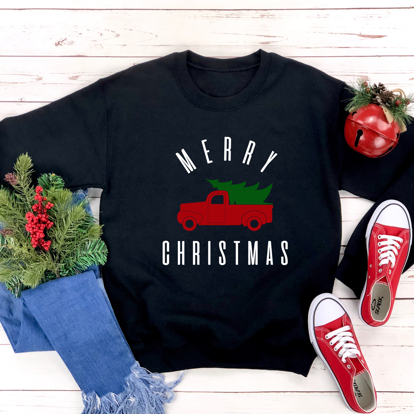 Merry Christmas Truck Crewneck