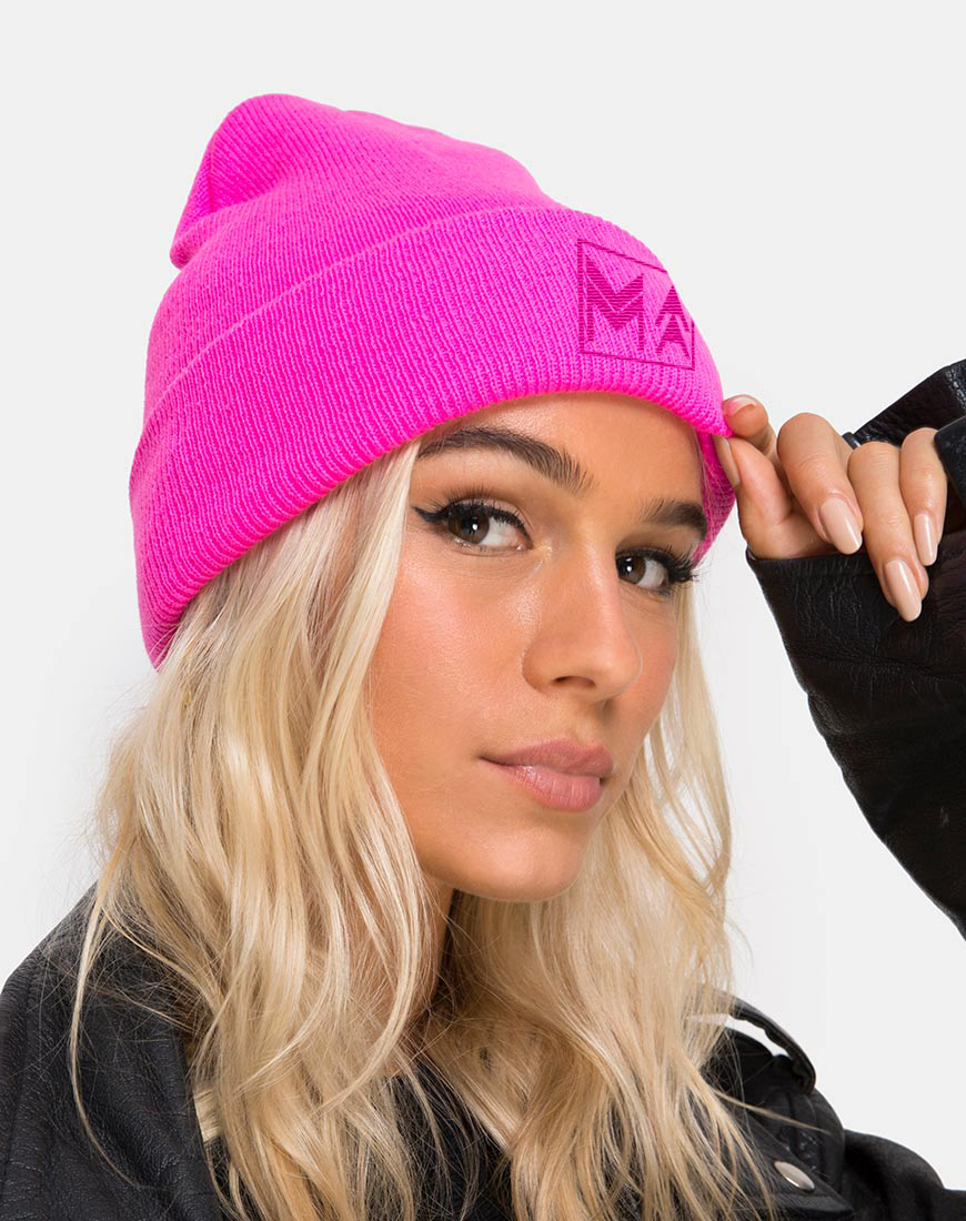 Pink MAMA Beanie