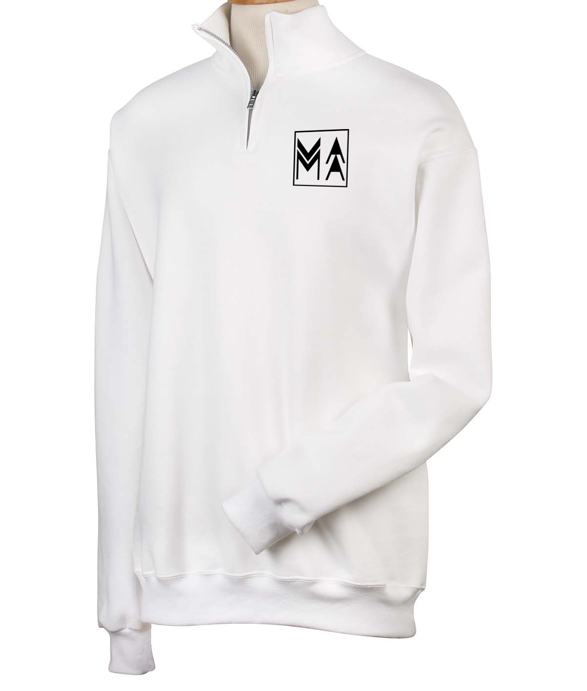White 1/4 Zip MAMA
