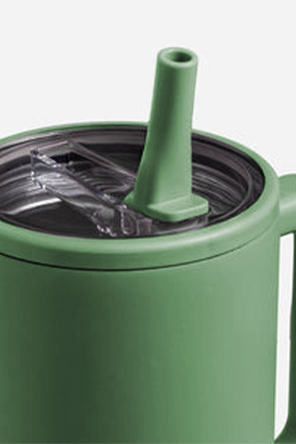 Pear Green Frosted Stainless Handle Large Vacuum Cup with Straw 40oz