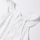White Boho Eyelet Pattern Halter Neck Sleeveless Dress