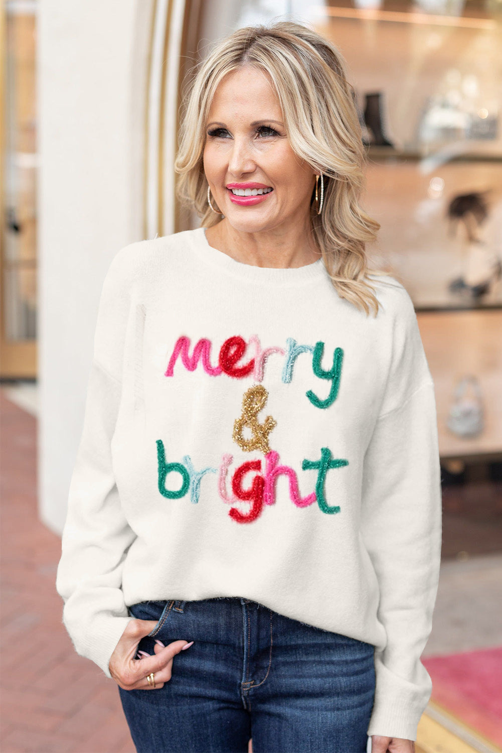 Merry & Bright Tinsel Sweater