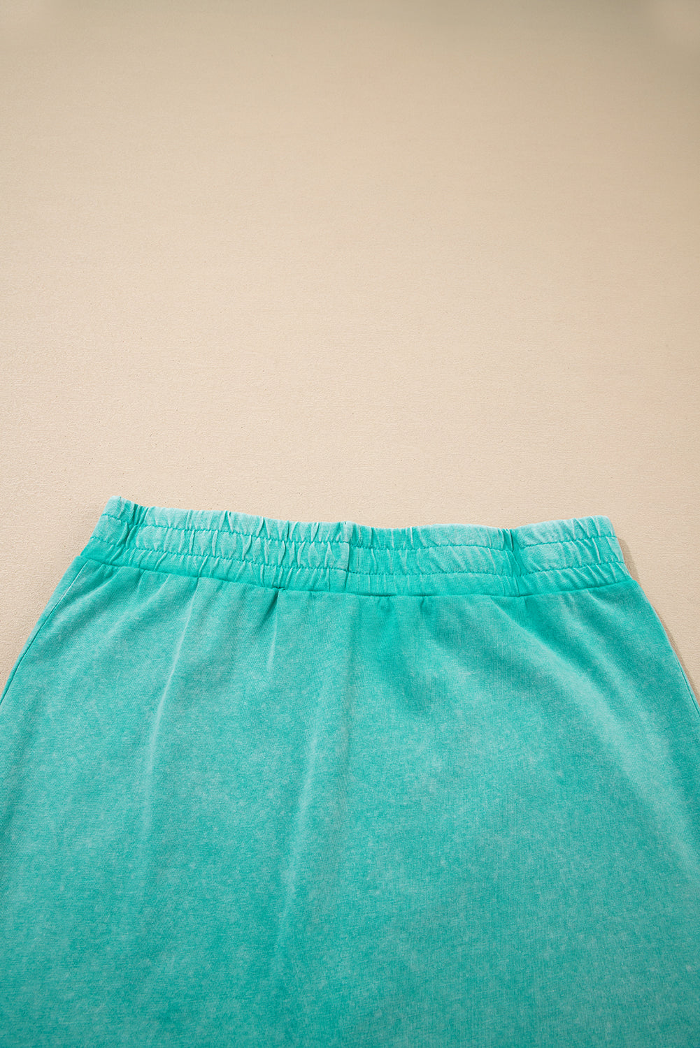 Myosotis 2 Pieces Mineral Wash Cotton Tank Top Lined Split Skirt Set