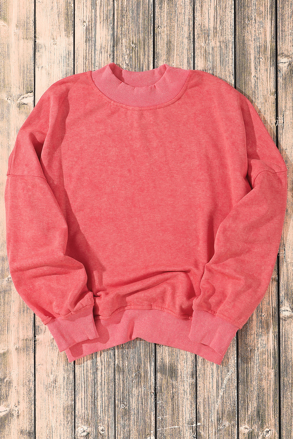 Black Drop Shoulder Crew Neck Pullover Sweatshirt