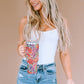 Floral Tumbler with Straw