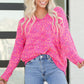Rainbow Dot Pink Knit