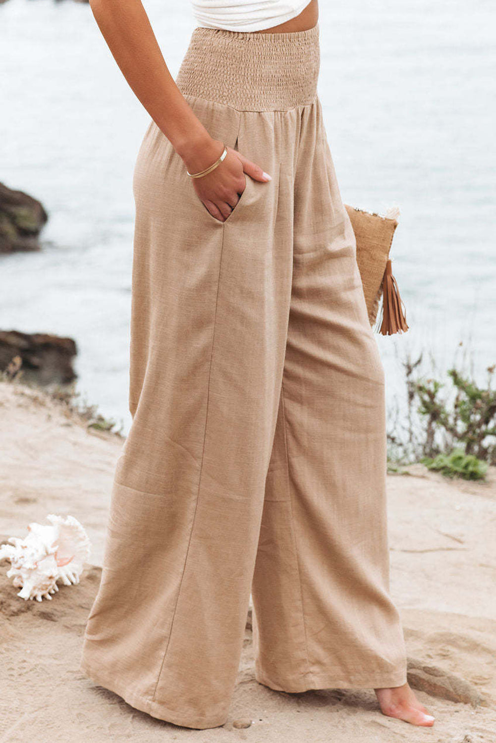 Khaki shop linen pants