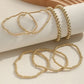 Gold 7pcs/Set Minimalist Beaded Luxury Bracelet Set