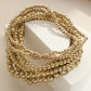 Gold 7pcs/Set Minimalist Beaded Luxury Bracelet Set