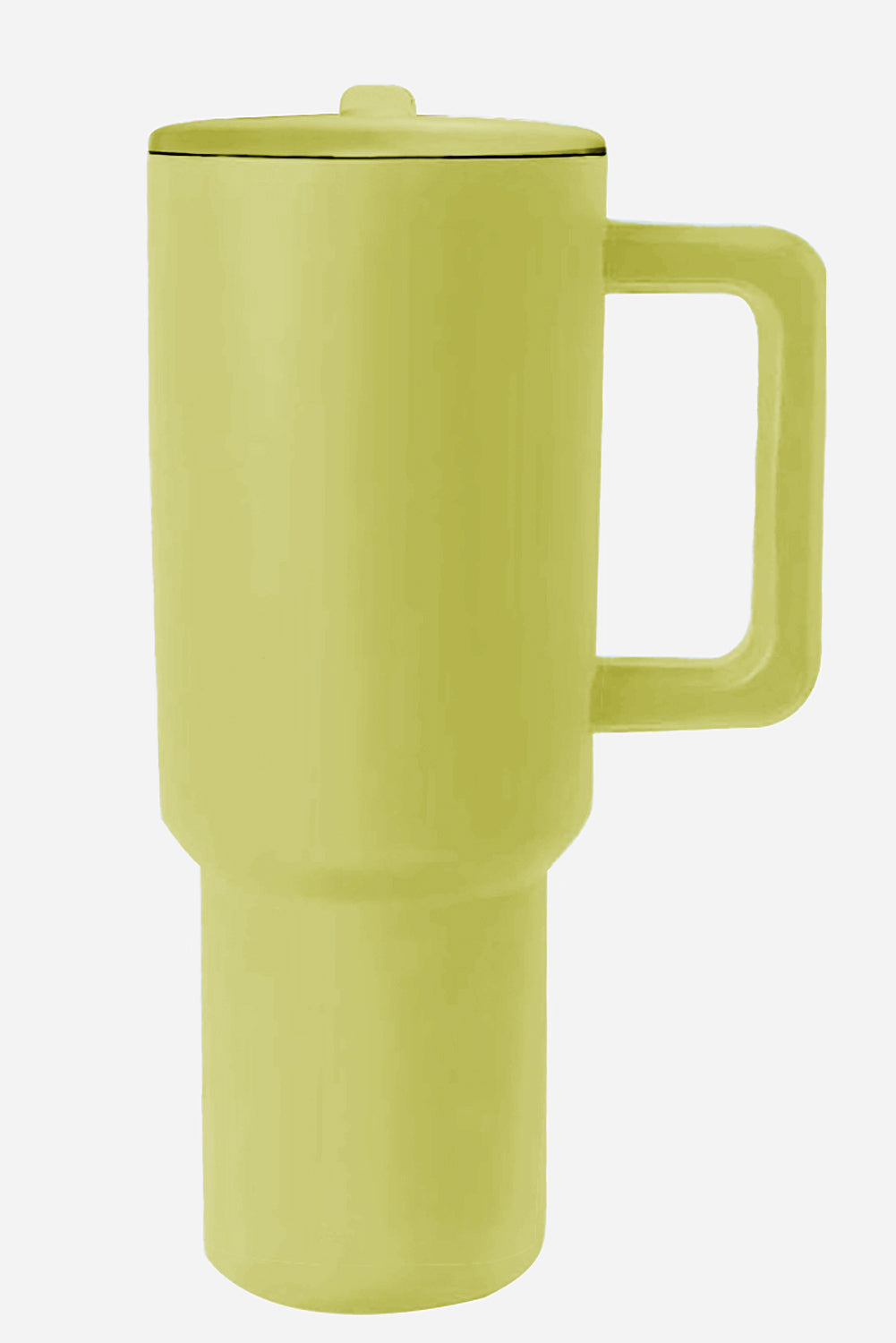 Pear Green Frosted Stainless Handle Large Vacuum Cup with Straw 40oz