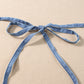 Light Blue Grommet Tie Straps Casual Denim Romper