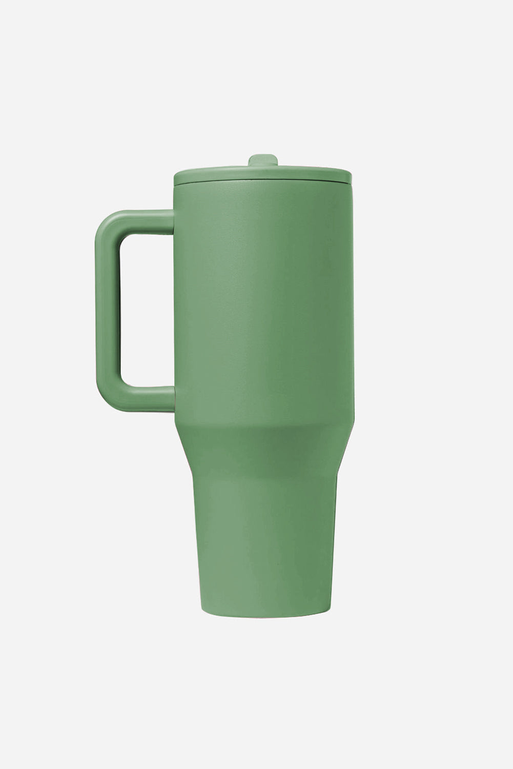 Pear Green Frosted Stainless Handle Large Vacuum Cup with Straw 40oz