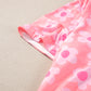 Pink Flower Print Short Sleeve Shirt Pajamas Set