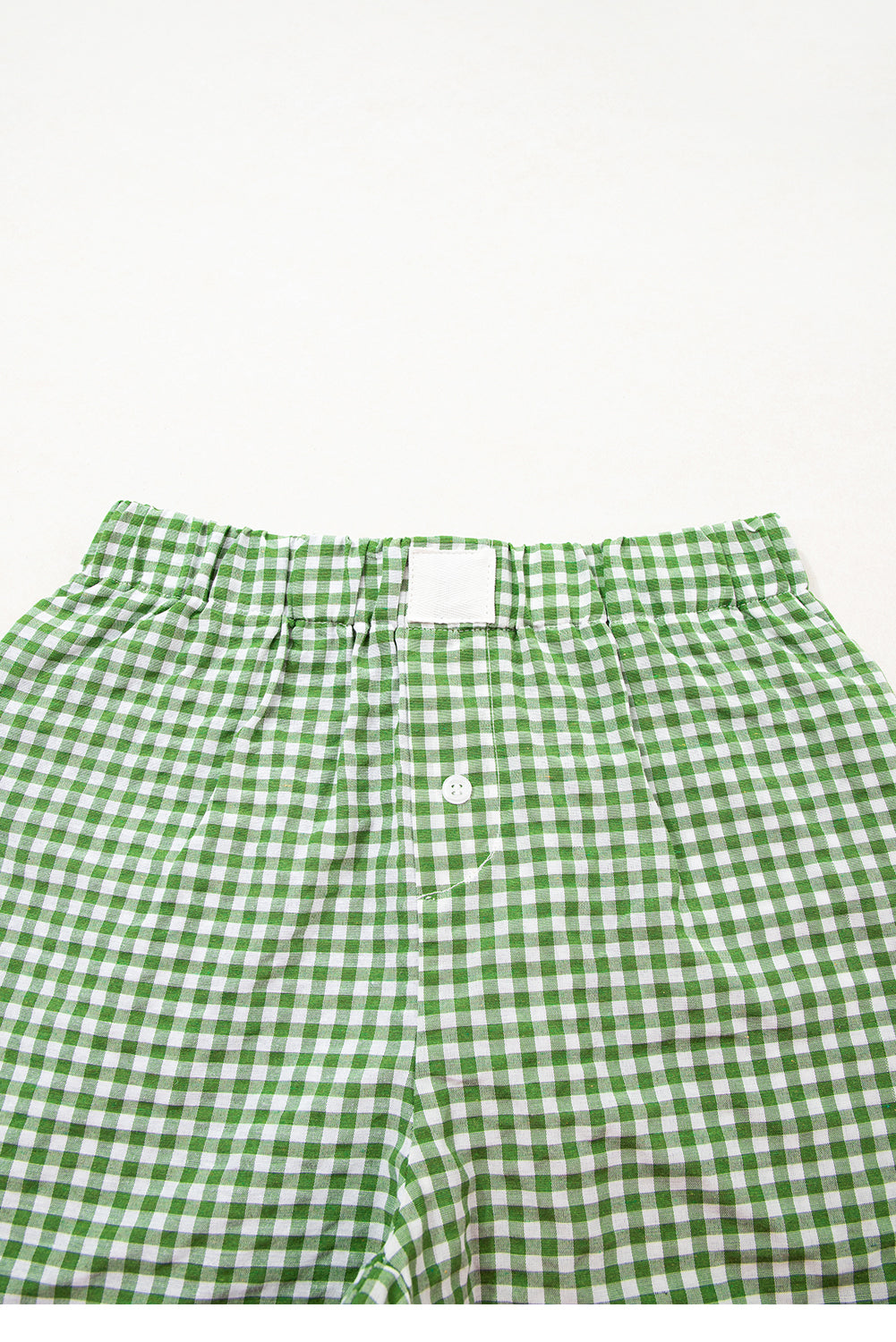 blue Red Plaid Gingham Printed High Waist Shorts