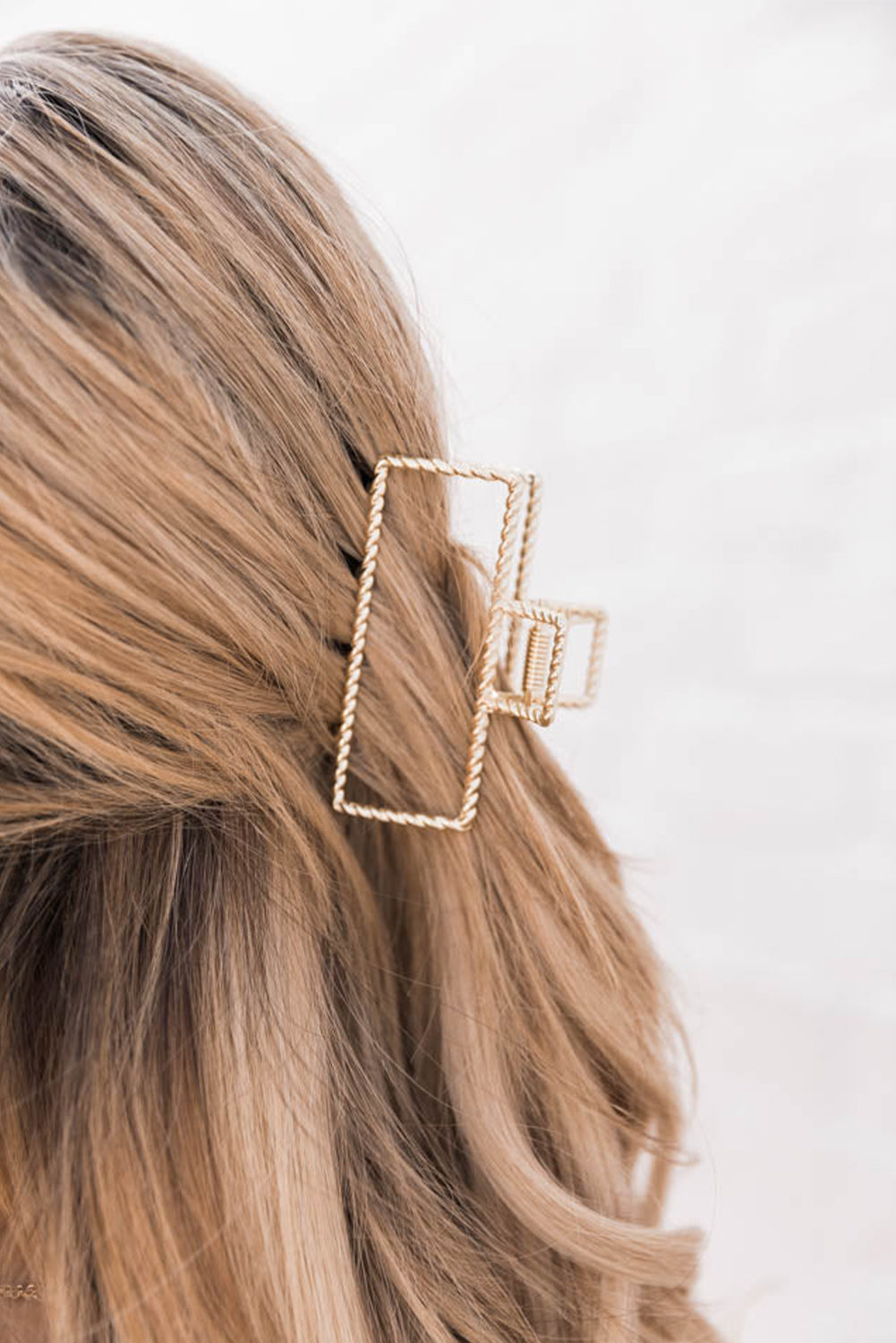 Gold Square Hair Claw Clip