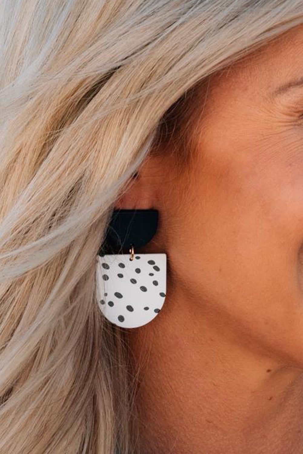 Dalmatian Spotted Statement Earrings