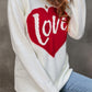 White LOVE Knit sweater