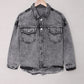 Grey Bleach Wash Denim Jacket